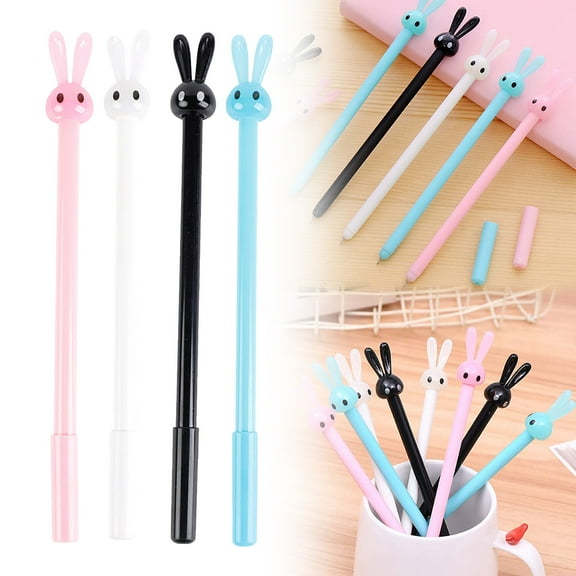 Cute Pens, Bunny-Ear Gel Pen - 0.5Mm Cute Design for Note-Taking & Journaling (10Ml), Kawaii Pens, by Goohae