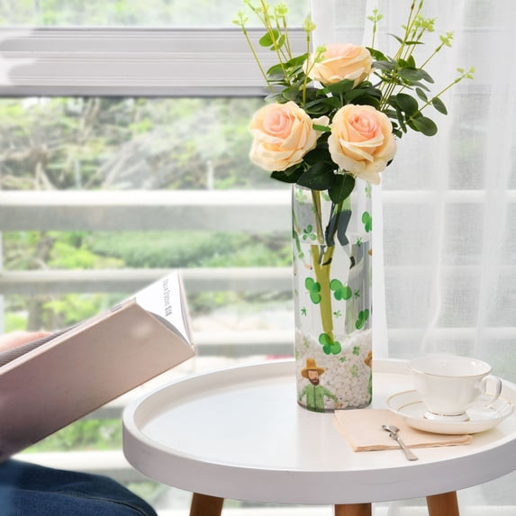 Cute People Patrick's Day Vases for Flowers Modern Decorative Vase Home Decor for Bedroom Kitchen Living Room Centerpieces