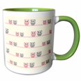 thumbnail image 1 of 3drose, Cute Perching Owls - Adorable Art for Kids, 15oz Two-tone Green Mug, 1 of 6
