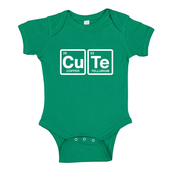 Cute Periodic Table Baby Bodysuit One Piece 18 mo Kelly Green