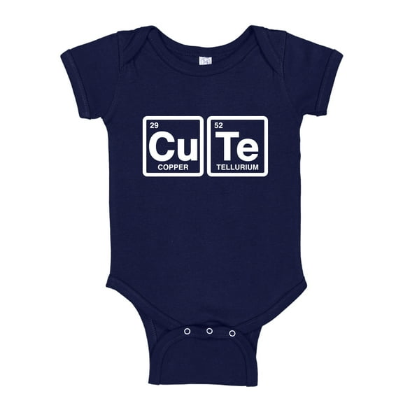 Cute Periodic Table Baby Bodysuit One Piece 24 mo Navy Blue