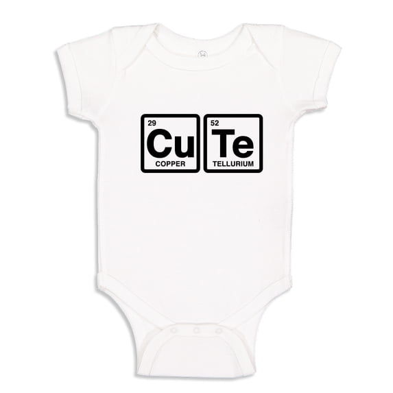Cute Periodic Table Baby Bodysuit One Piece 24 mo White
