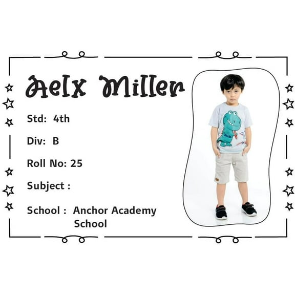 Cute Personalized Name Labels 36 Water Resistant Vinyl Stickers for Bottles & Diaries With Customize Photo Vnyl Paper Decorate School Books