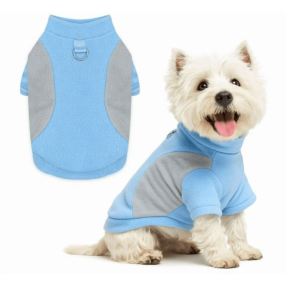 Cute Pet Clothes New Autumn and Winter Clothes Pet Sweater Small and Medium Sized Dog Knitting - Blue, L