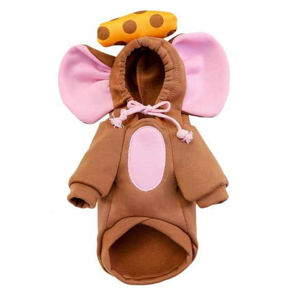 Cute Pet Costume, Mouse Design Pet Warm Hoodie for Dogs and Cats, Christmas Cosplay Dress Up Clothes for Puppies and Kitten