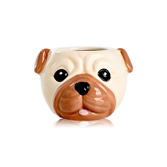 Cute Pet Dog Ceramic Planter Small Succulent Pot Cartoon Shaped Plant Pot for Mini Plants Flower Cactus, Smooth Shiny Ceramic - Plants Not Included (Schnauzer)