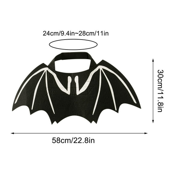 Cute Pet Halloween Bat Wings,Cats Small Dogs Evil Bat Wings Clothes Outfit,Cats and Dogs Decorate the Tail Wings,Vivid Pets Costume Apparel Clothes for Cats Dogs Puppy