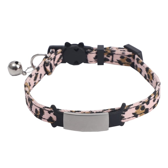 Cute Pet Partner N Ew Product Leopard Pattern Pet Collar Cat Collar With Be Ll Cat Neck Ring