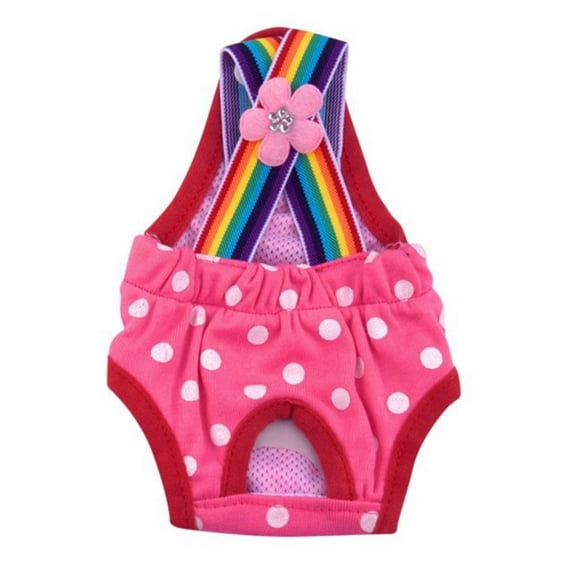 Cute Pet Physical Pant Female Dog Menstruation Briefs Pet Panties Sanitary Physiological Pants Dog Shorts Diaper PINK XS