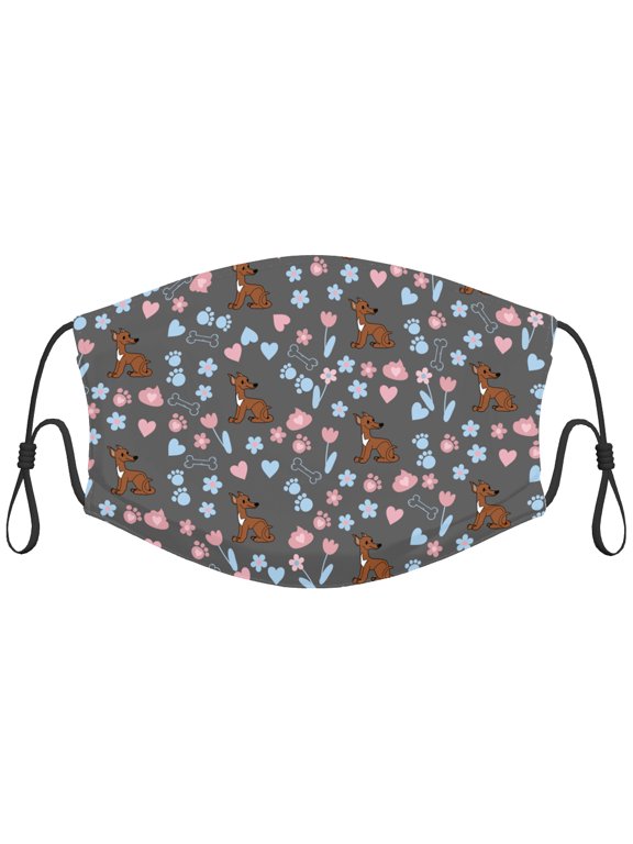 Cute Pharaoh Hound Dog Graphic Printed Cloth Face Masks Reusable Washable Adjustable for Child (1 PCS)