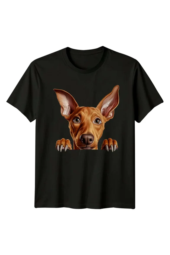 Cute Pharaoh Hound Dog Peekaboo Funny Pet Lover Graphic T-Shirt