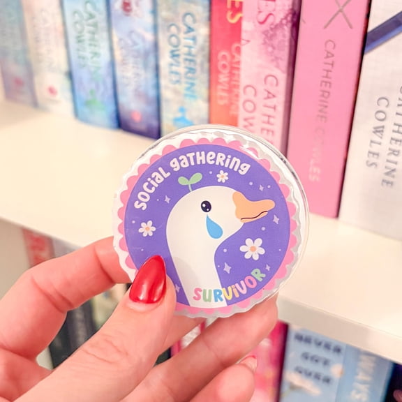 Cute Phone Grip|Social Gathering Survivor grip|E-reader Accessory|Phone grip|E-reader grip|Bookish grip|Gift for her|Social Anxiety|Funny