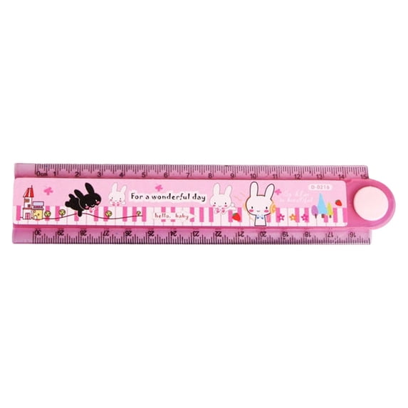 Cute Piano Folding Ruler, Foldable Straight Ruler with Edge, Double Sided Scale Ruler for scholars, 30Cm Compact Measuring Tool for office Math Homework, 1 Ruler