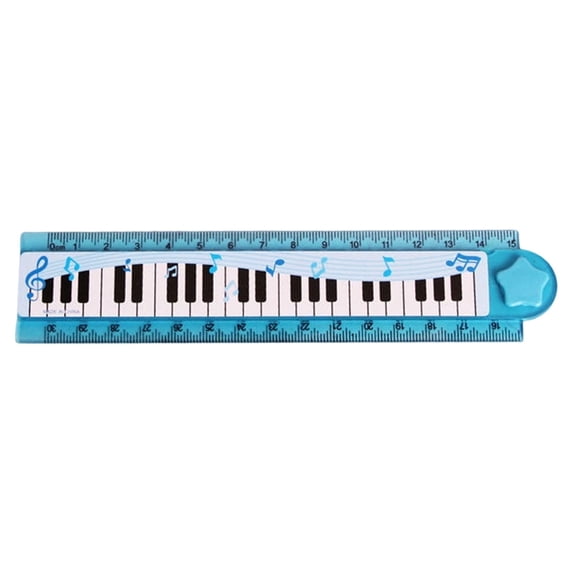 Cute Piano Folding Ruler, Foldable Straight Ruler with Edge, Double Sided Scale Ruler for scholars, 30Cm Compact Measuring Tool for office Math Homework, 1 Ruler