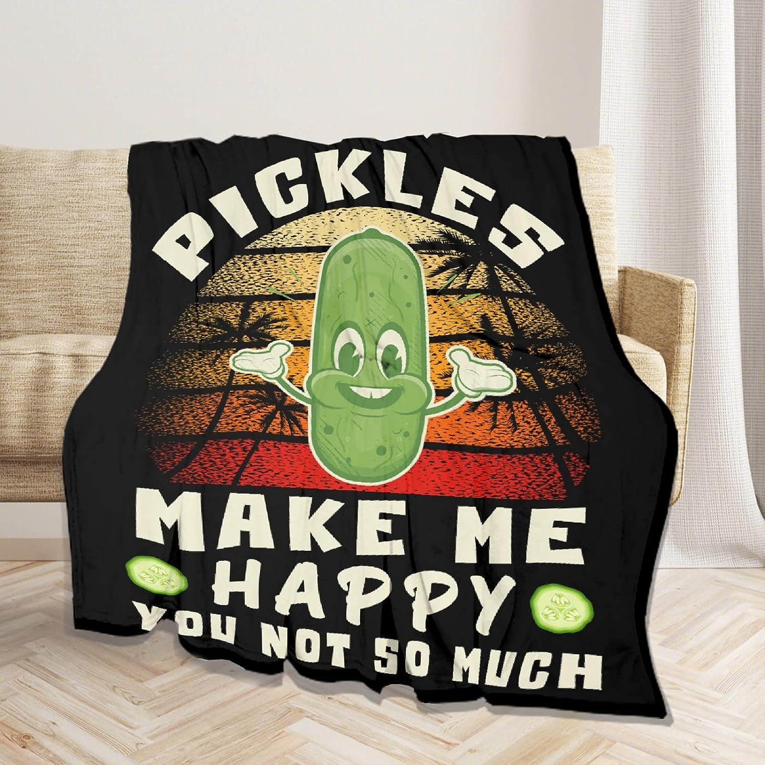 Cute Pickle Throw Blanket,I Just Really Like Pickles Ok Blanket Soft
