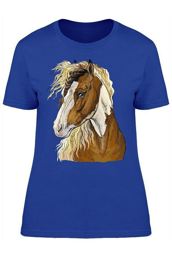 Cute Picture Of Head Horse T-Shirt Women -Image by Shutterstock, Female 3X-Large