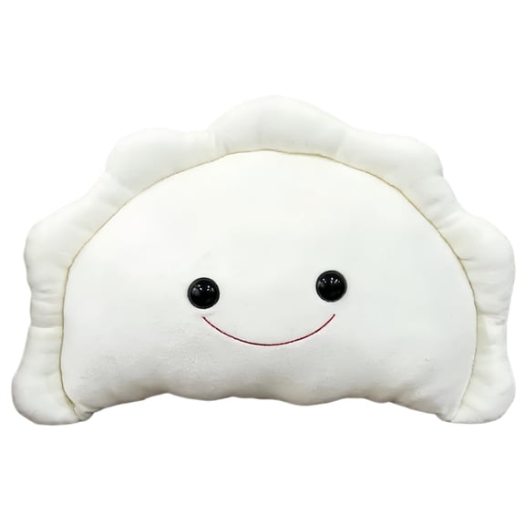 Cute Pierogi Pillow, Dumpling Throw Pillow for Sofa - Soft Plush Polish Food Plushie, Funny Cushion for Chair, Bedroom, Couch Home Decor(White1PCS)
