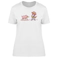 thumbnail image 1 of Cute Pig And Farmer Cartoon Tee Women's -Image by Shutterstock, 1 of 2