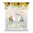 thumbnail image 1 of Cute Pig Balloon Curtains 63 Inch Length for Living Room/Bedroom, County Sunflowers Truck Farmhouse Black White Plaid Rod Pocket Privacy Door Curtains Decorative Tie Up Shade for Window 52"x63", 1 of 8