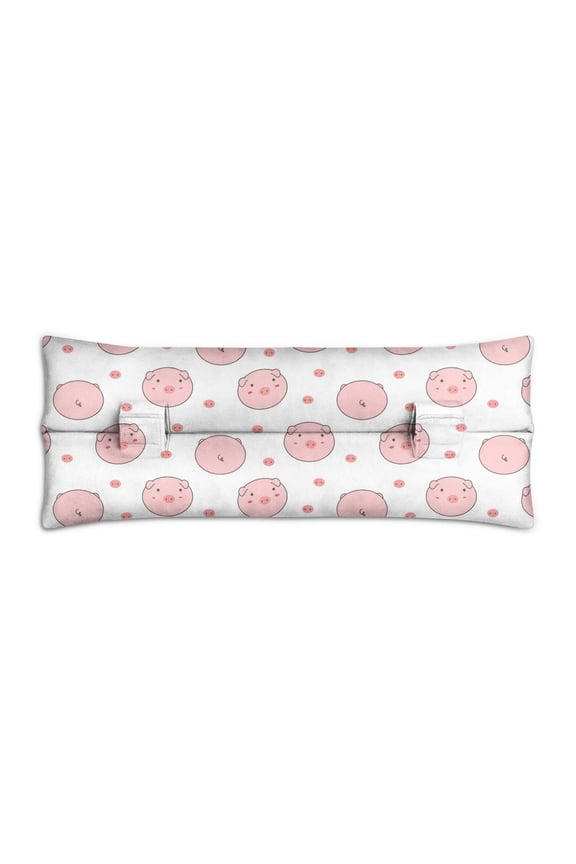 Cute Pig Cartoon Mastectomy Pillow for Car - Post Surgery Seat Belt Cushion for Heart & Breast Procedures - Watercolor Pig Art