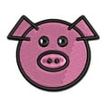 thumbnail image 1 of Cute Pig Face Applique Multi-Color Embroidered Hook & Loop Patch - 2.0 Inch Mini, 1 of 5
