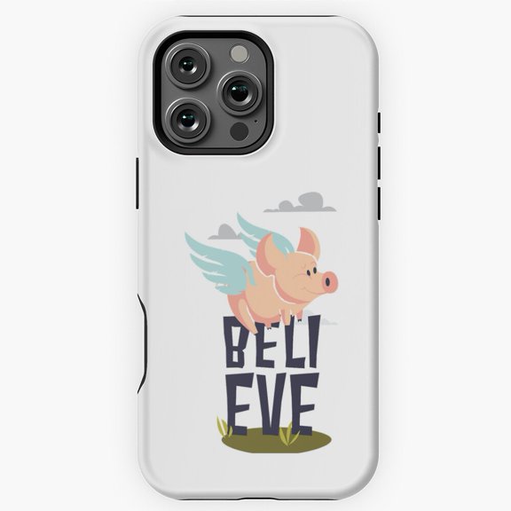 Cute Pig Fairy Whimsical Animal Art Phone Case for iPhone 16 15 14 13 12 11 Pro Max