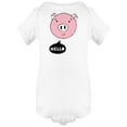 thumbnail image 1 of Cute Pig Says Hello Bodysuit Infant -Image by Shutterstock,  Newborn, 1 of 4