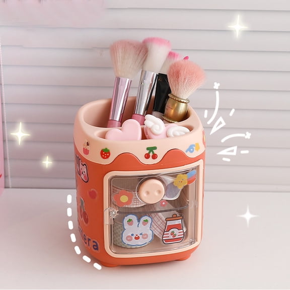 Cute Pig Shaped Cartoon Desktop Pen Holder Multi Compartment Lightweight Stationery Storage Rack For Office Desk