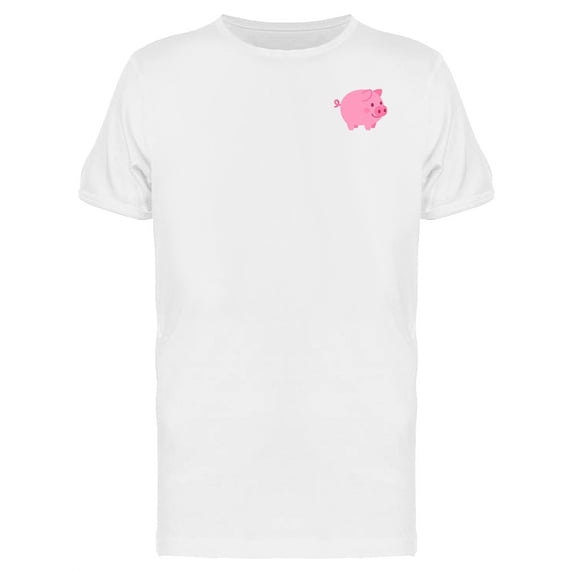 Cute Pig Smiling T-Shirt Men -Image by Shutterstock, Male XX-Large