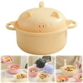 thumbnail image 1 of Cute Pig Stainless Steel Noodle Bowl with Lid (8.27in) – 1PC Dual-Handle Ramen Bowl for Home/Dorm/Travel Dishwasher Safe (Yellow), 1 of 9