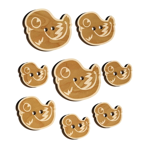 Cute Pigeon Bird Wood Buttons for Crochet Knitting Sewing DIY Craft - 0.75 Inch Small (12pcs)