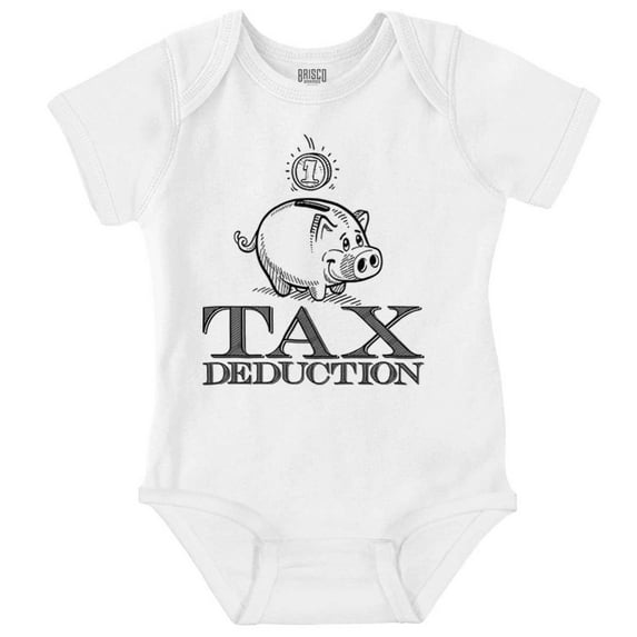 Cute Piggy Bank Tax Deduction Romper Boys or Girls Infant Baby Brisco Brands 18M