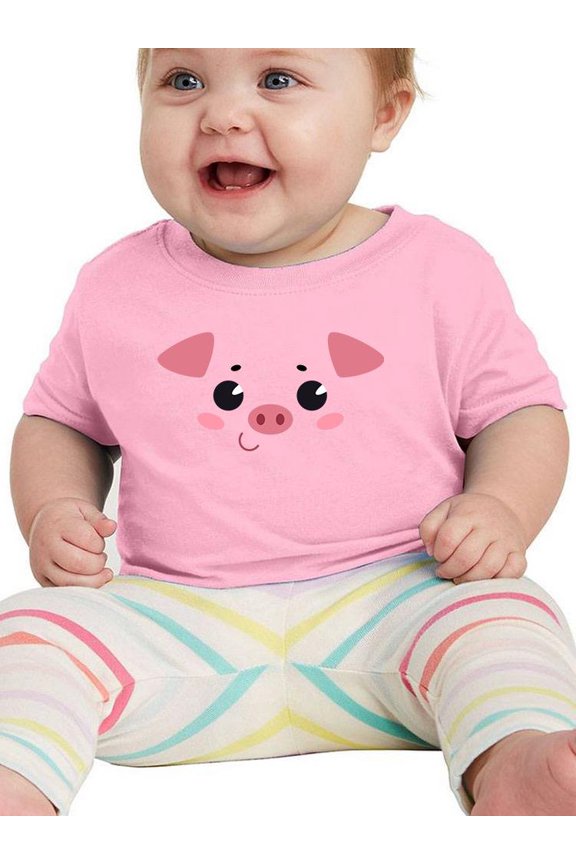 Cute Piggy Face T-Shirt Infant -Image by Shutterstock,  18 Months