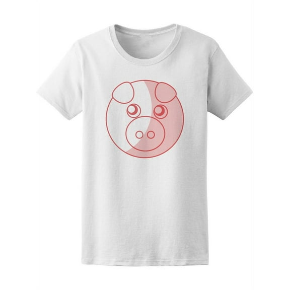 Cute Piggy Pig T-Shirt Women -Image by Shutterstock, Female Medium