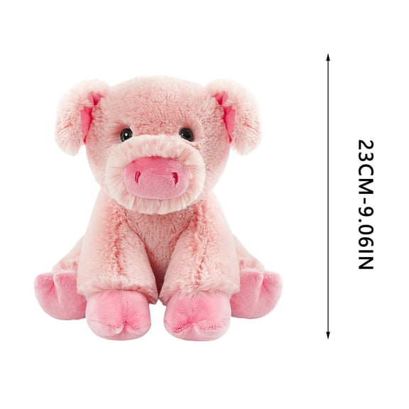 Cute Piggy Plush Doll,Forest Animal Squatting Sitting Figurine for Home Decoration, Soft and Safe Stuffed Toy for Adults,Machine Washable with Durable Filling,Perfect for Desk,Car,Crib Decor