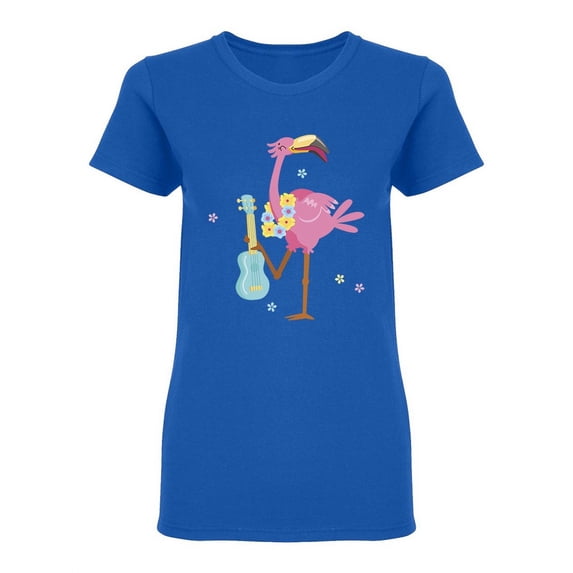 Cute Pink Beach Flamingo Shaped T-Shirt Women -Image by Shutterstock, Female XX-Large