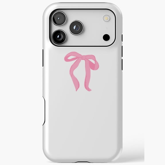 Cute Pink Bow Aesthetic Girly Phone Accessory for iPhone Case 11 through 17 Pro Max