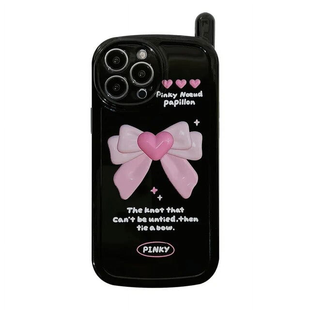 Cute Pink Bow Antenna Phone Case for IPhone 13 Pro Max Case