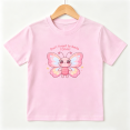 thumbnail image 1 of Cute Pink Butterfly Girls Graphic Tee Smile Today Positive Gift 100% Cotton Kids Short Sleeve T-Shirt 4-13Y, 1 of 5