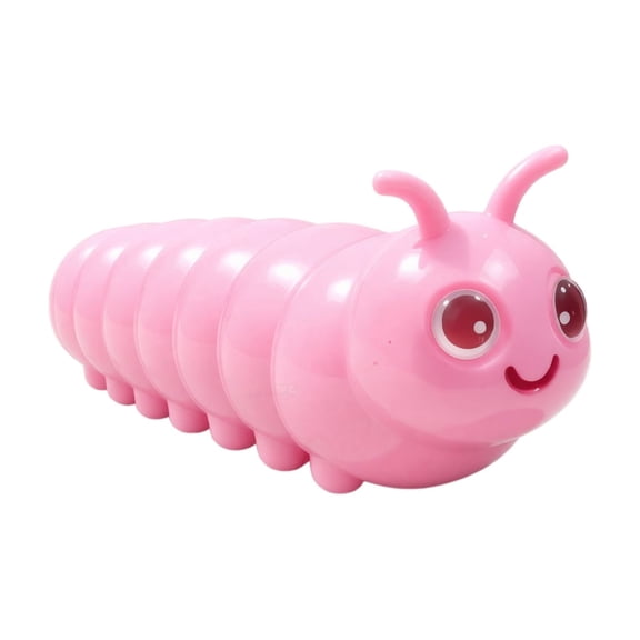 Cute Pink Caterpillar Squeeze Toy, Soft SlowRebound Worm Squishies Fidget Toy, Novelty Character Desktop Decor, Stress & Anxiety Relaxation Toy