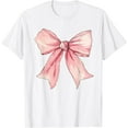thumbnail image 1 of Cute Pink Coquette Bow For Women Girls Pink Coquette Bow T-Shirt, 1 of 4