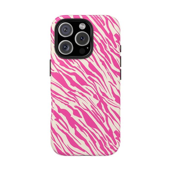 Cute Pink Coquette Zebra Pattern H471 Premium Durable Case for iPhone 17 16 15 14 13 12 11 Pro Max – Unisex Style