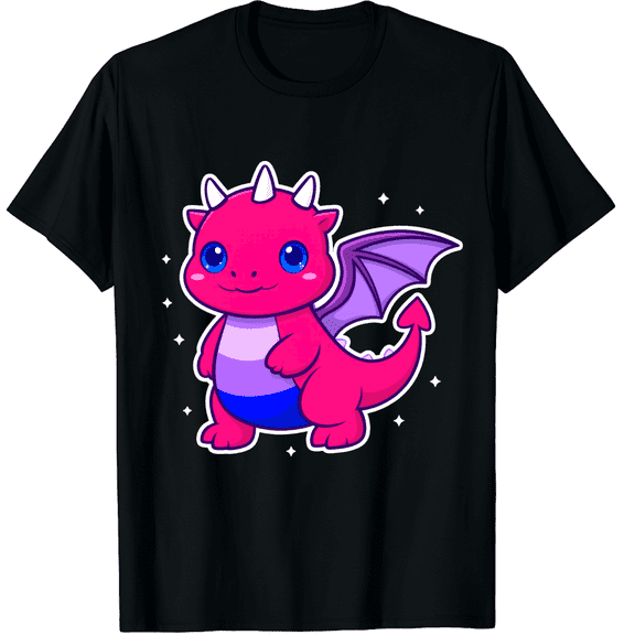 Cute Pink Dragon Bisexual Pride LGBTQ Unisex T-Shirt