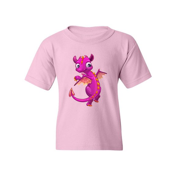 Cute Pink Dragon T-Shirt Juniors -Image by Shutterstock,  Large