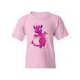 thumbnail image 1 of Cute Pink Dragon T-Shirt Juniors -Image by Shutterstock,  x-Small, 1 of 4