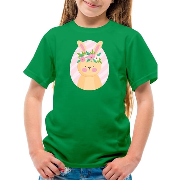 Cute Pink Easter Bunny T-Shirt Juniors -Image by Shutterstock, x-Small