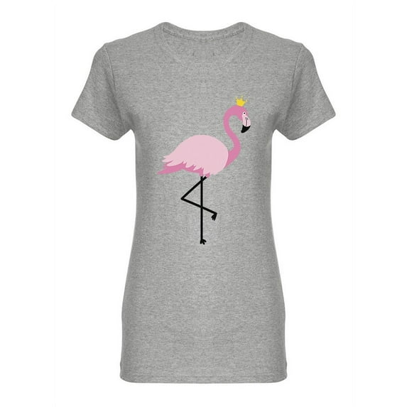Cute Pink Flamingo Design Shaped T-Shirt Women -Image by Shutterstock, Female Small