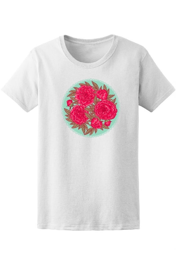 Cute Pink Flowers Tee Women's -Image by Shutterstock