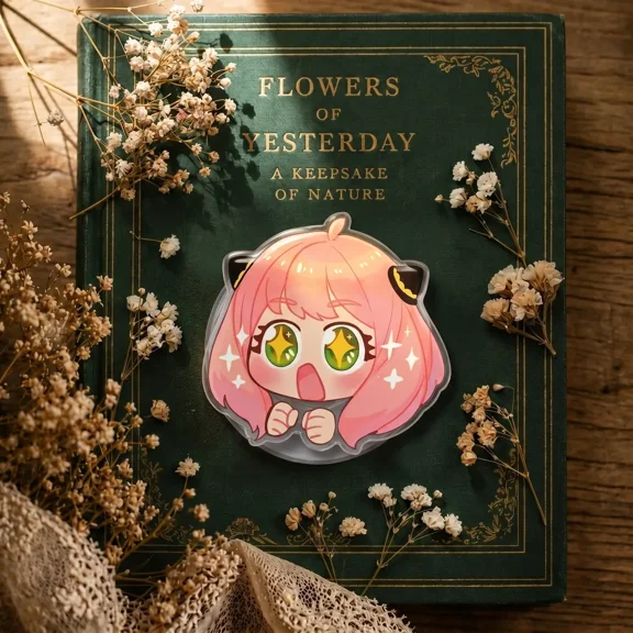 Cute Pink Hair Anime Girl Magnetic Phone Grip Kawaii