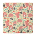 thumbnail image 1 of Cute Pink Hedgehog Pattern Square Fitted Tablecloth with Elastic Edge,Square Table Cover,Washable Elastic Table Cover for Home Kitchen Party Decor 34"x34", 1 of 6